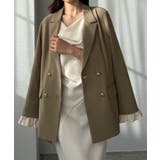 ダークベージュ | Louere フリルレイヤードデザインジャケット | Louere