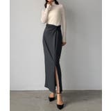 Louere ファスナースリットツイストデザインIラインスカート | Louere | 詳細画像14