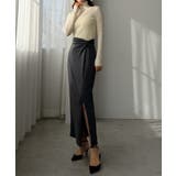 Louere ファスナースリットツイストデザインIラインスカート | Louere | 詳細画像17