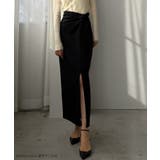 Louere ファスナースリットツイストデザインIラインスカート | Louere | 詳細画像2