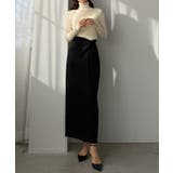 Louere ファスナースリットツイストデザインIラインスカート | Louere | 詳細画像4