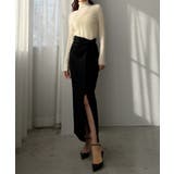 Louere ファスナースリットツイストデザインIラインスカート | Louere | 詳細画像5