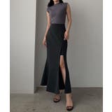 ダークグレー | Louere ファスナースリットマーメイドスカート(インパン付き) | Louere