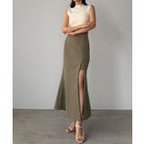 ダークベージュ | Louere ファスナースリットマーメイドスカート(インパン付き) | Louere