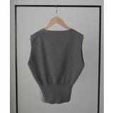 Louere 金ボタンウエストシェイプニットベスト | Louere | 詳細画像15 