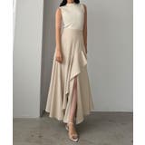 アイボリー | Louere イレヘムスリットフレアスカート | Louere