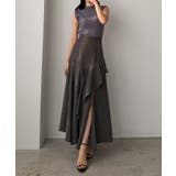 チャコール | Louere イレヘムスリットフレアスカート | Louere