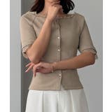 Louere オフショルレーストリムカットソートップス | Louere | 詳細画像10 
