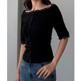 Louere オフショルレーストリムカットソートップス | Louere | 詳細画像8 