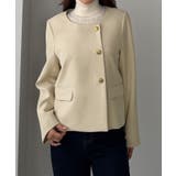 Louere ノーカラーゴールドボタンジャケット | Louere | 詳細画像10 