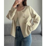 Louere ノーカラーゴールドボタンジャケット | Louere | 詳細画像13 