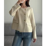 Louere ノーカラーゴールドボタンジャケット | Louere | 詳細画像14 