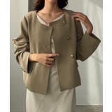 Louere ノーカラーゴールドボタンジャケット | Louere | 詳細画像19 