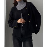 Louere ノーカラーゴールドボタンジャケット | Louere | 詳細画像4 