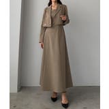 Louere バックスリットショートジャケットsetキャミフレアワンピース | Louere | 詳細画像11 