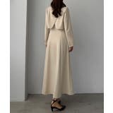 アイボリー | Louere バックスリットショートジャケットsetキャミフレアワンピース | Louere