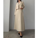 Louere バックスリットショートジャケットsetキャミフレアワンピース | Louere | 詳細画像8 