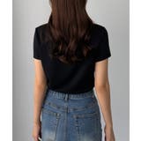 Louere レース付きドレープアシメネックカットトップス | Louere | 詳細画像7