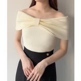 mipiarl  リボンオフショルニット | JUNOAH | 詳細画像5 