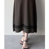 mipiarl リボン付きポロニットセミフレアワンピース | JUNOAH | 詳細画像4