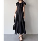 mipiarl フリルスリーブティアードワンピース | JUNOAH | 詳細画像10