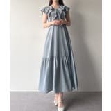 mipiarl フリルスリーブティアードワンピース | JUNOAH | 詳細画像16