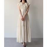 mipiarl フリルスリーブティアードワンピース | JUNOAH | 詳細画像3