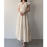 mipiarl フリルスリーブティアードワンピース | JUNOAH | 詳細画像4