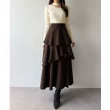 mipiarl  ハイウエストスリットティアードパンツスカート | JUNOAH | 詳細画像24 