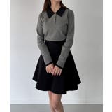 mipiarl ラメ襟配色ポロニット | JUNOAH | 詳細画像11