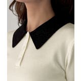 mipiarl ラメ襟配色ポロニット | JUNOAH | 詳細画像6