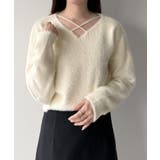 mipiarl  クロスシャギーコンパクトニット | JUNOAH | 詳細画像5 