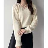 mipiarl  クロスシャギーコンパクトニット | JUNOAH | 詳細画像6 