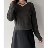 mipiarl  クロスシャギーコンパクトニット | JUNOAH | 詳細画像8 