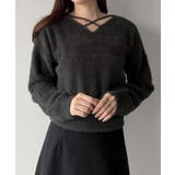 mipiarl  クロスシャギーコンパクトニット | JUNOAH | 詳細画像9 