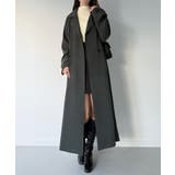 mipiarl  バックレースアップロングトレンチコート | JUNOAH | 詳細画像10 