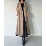 mipiarl  バックレースアップロングトレンチコート | JUNOAH | 詳細画像13 