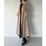 mipiarl  バックレースアップロングトレンチコート | JUNOAH | 詳細画像14 