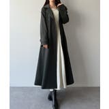 チャコール | mipiarl  バックレースアップロングトレンチコート | JUNOAH