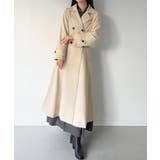 mipiarl  バックレースアップロングトレンチコート | JUNOAH | 詳細画像3 