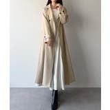 mipiarl  バックレースアップロングトレンチコート | JUNOAH | 詳細画像4 