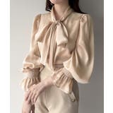 mipiarl サテンボウタイブラウス | JUNOAH | 詳細画像10