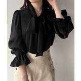 mipiarl サテンボウタイブラウス | JUNOAH | 詳細画像4