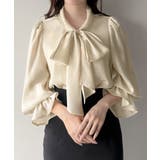 mipiarl サテンボウタイブラウス | JUNOAH | 詳細画像6