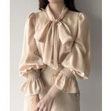 mipiarl サテンボウタイブラウス | JUNOAH | 詳細画像8