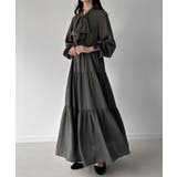 mipiarl ボウタイティアードワンピース | JUNOAH | 詳細画像11