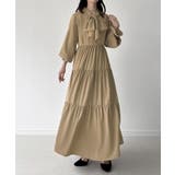 mipiarl ボウタイティアードワンピース | JUNOAH | 詳細画像16