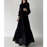 mipiarl ボウタイティアードワンピース | JUNOAH | 詳細画像4