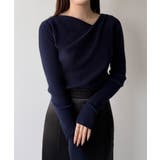 mipiarl  フィンガーホールドレープニットトップス | JUNOAH | 詳細画像19 