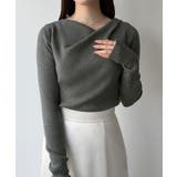 mipiarl  フィンガーホールドレープニットトップス | JUNOAH | 詳細画像9 